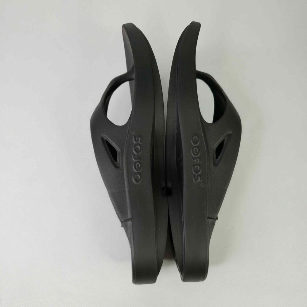 OOFOS Original Recovery Sandals Women’s 12 Mens 10 Black Thong Flip Flops Casual - Picture 5 of 9